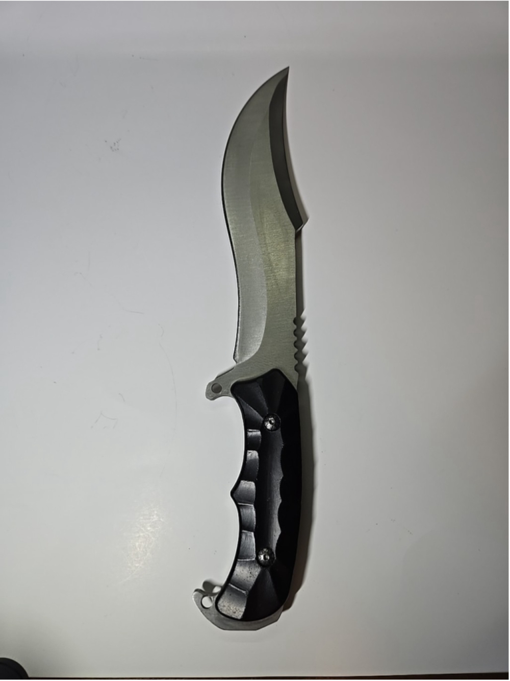 Custom 11.5" Fixed Blade Bowie Hunting Knife with Sheath - Picture 2 of 9